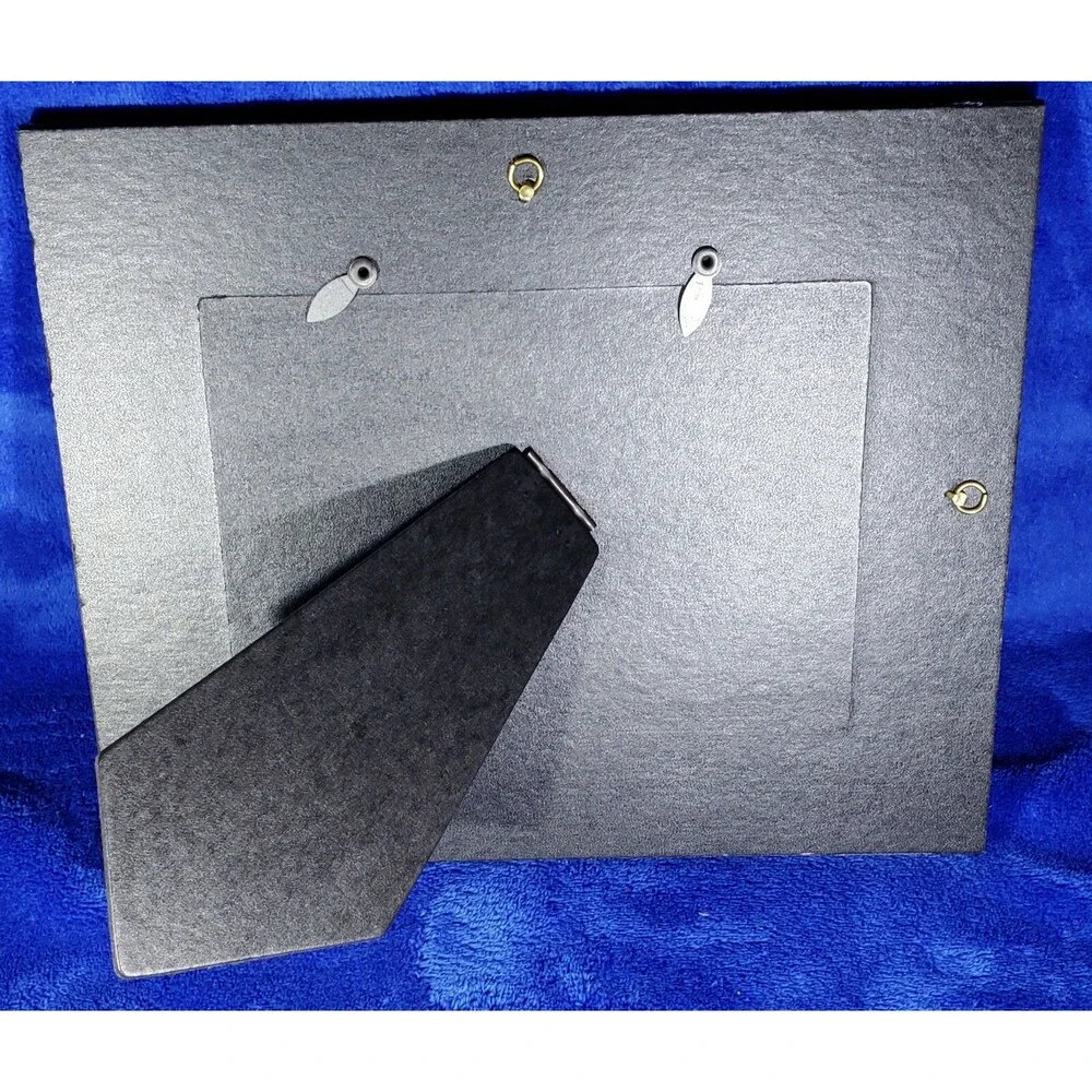 Dolce Mia Designs Picture Frame Handmade ~ Black w/Gold Hearts